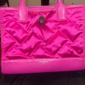 Kurt Geiger nylon quilted square small shopper